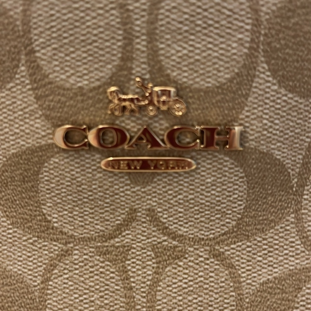 Coach Lillie Carryall leather bag beige on beige sophisticated - Picture 2 of 8